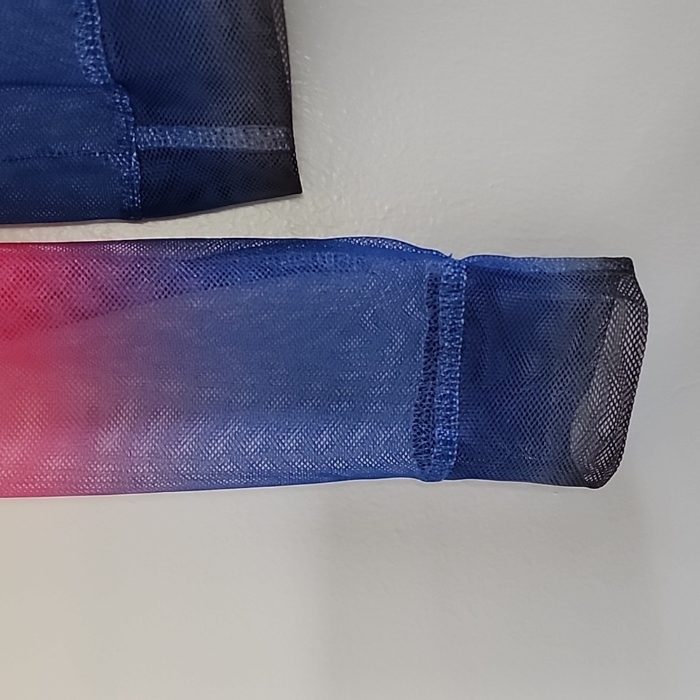 Lucky in Love Neon Light Ombre Mesh Long Sleeve Pullover Top  Size Medium - Picture 8 of 11